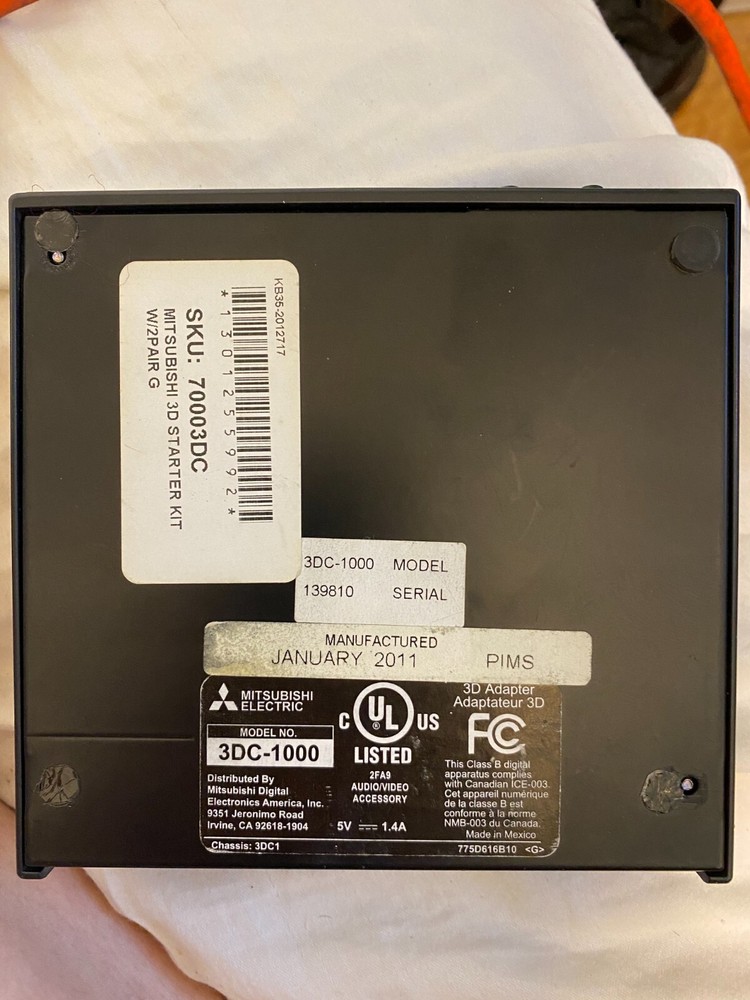 mitsubishi 3D tv adapter audio/video accessory