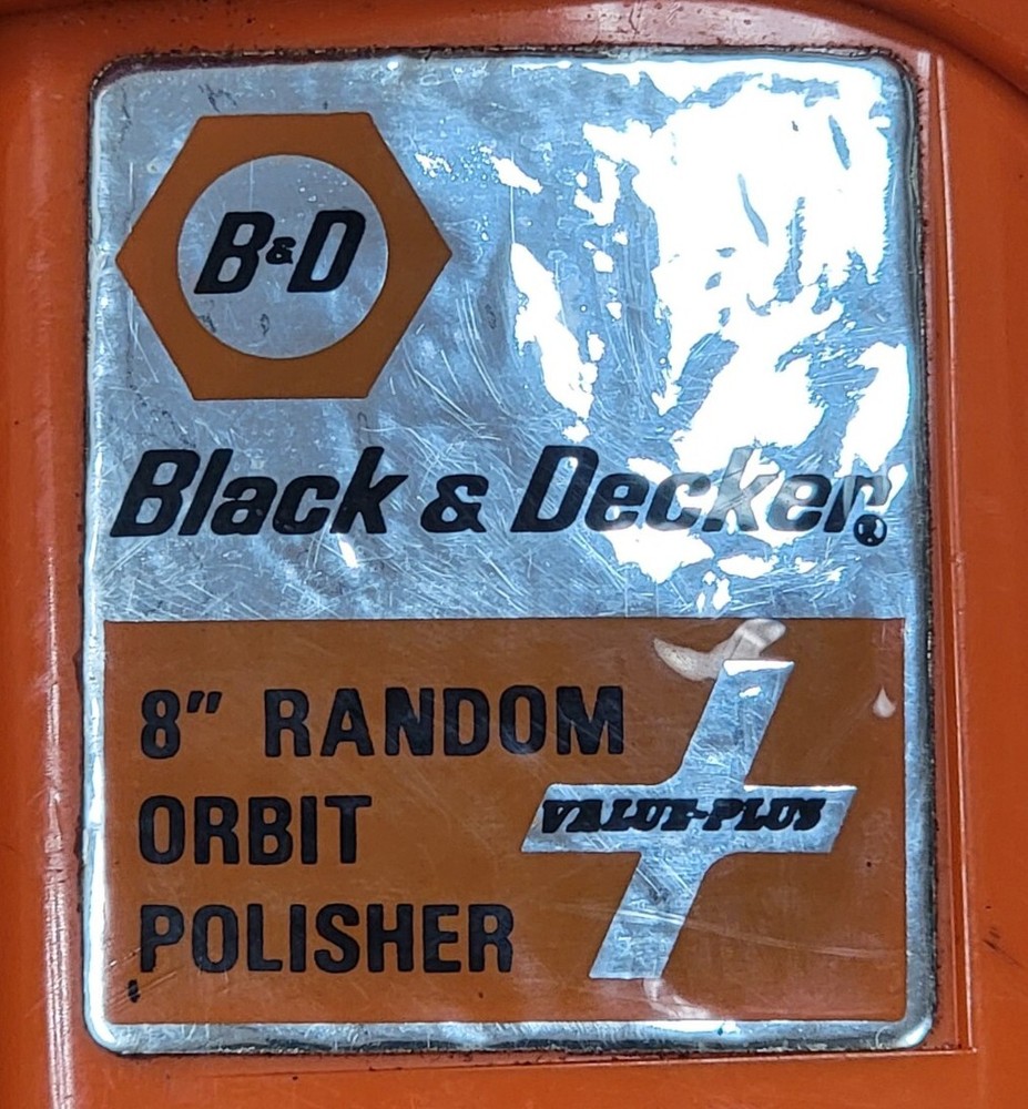 Black And Decker 8" Random Orbit Polisher - Test Works - No. 7962