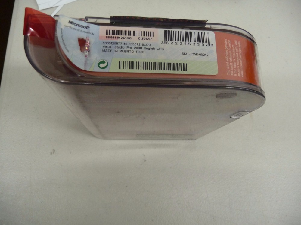 Microsoft Visual Studio Professional 2008 SQL 2005 Dev Full Ver w' Upgrade BONUS