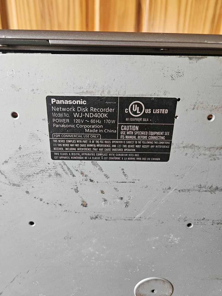 Panasonic NVR WJ-ND400K Network Disk Recorder