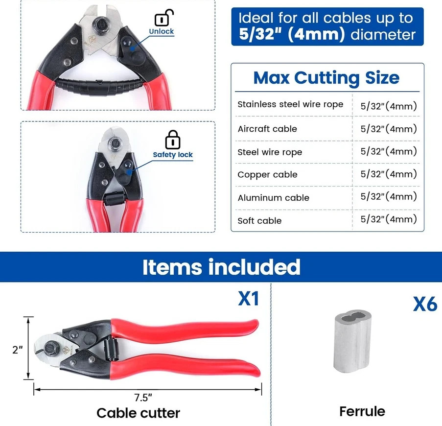 Heavy Duty Cable Cutter Wire and Cable Cutting Tool