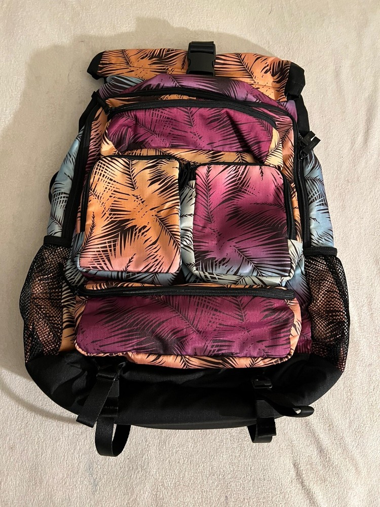 NEW Ikea Backpack Kaseberga Multicolor with Variation Multi Pocket 19.7x13.4x7"