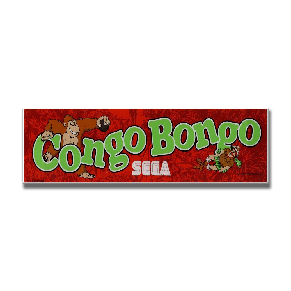 Congo Bongo Premium Arcade Marquee Insert Reproduction Header/Backlit Sign