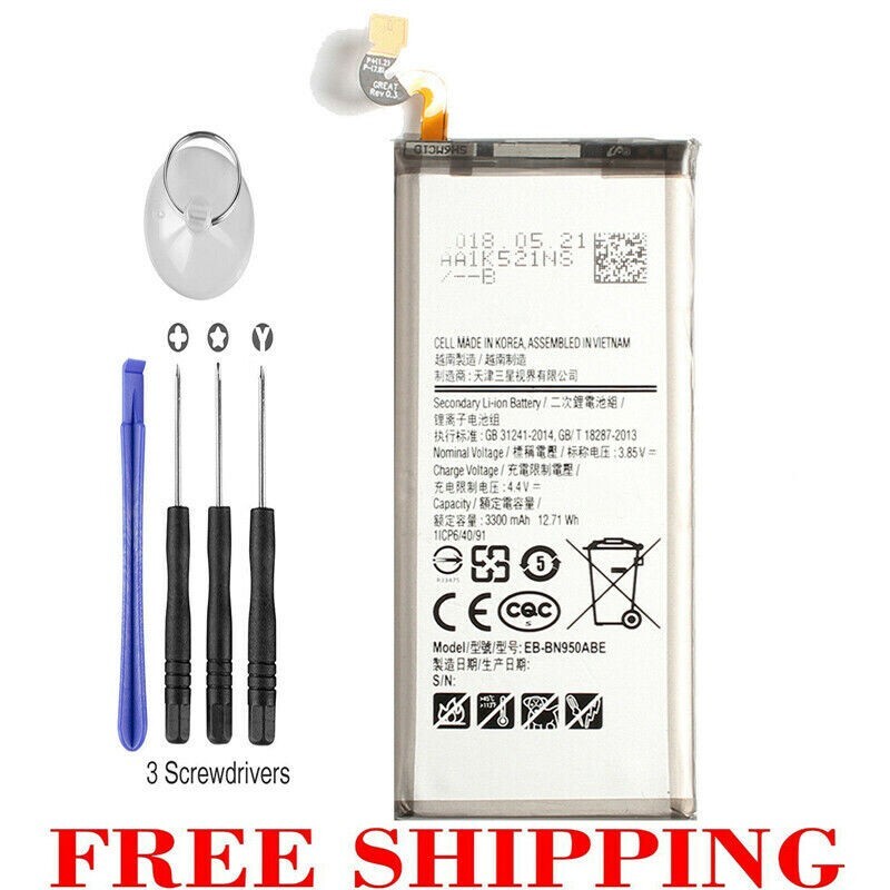 For Samsung Galaxy Note 8 Internal Battery EB-BN950ABA Replacement 3300mAh+Tools
