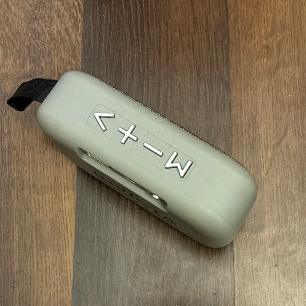 Invicta Portable Speaker Gray Black USB Micro-USB Carrying Strap Rectangular