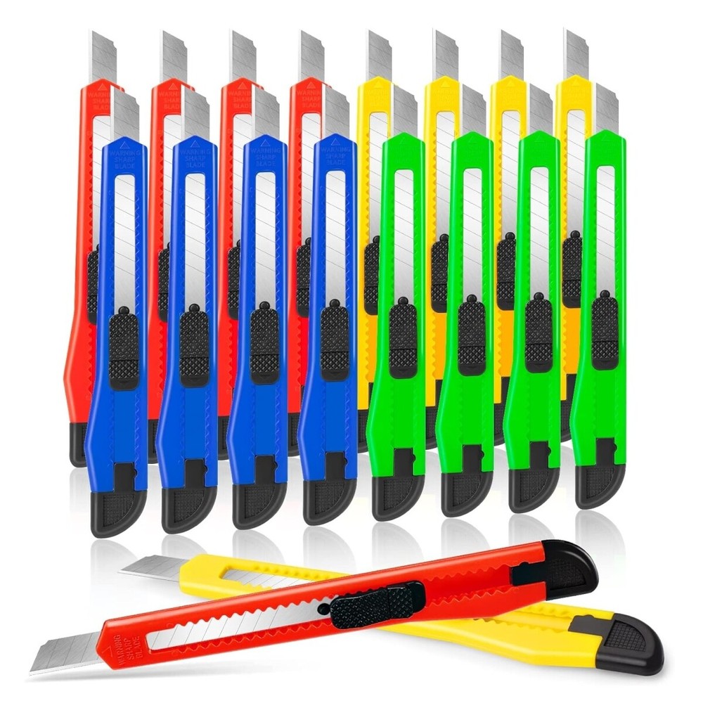 100x Razor Blade Utility Knife Box Cutter Sharp Snap Precise Exacto Plastic Case