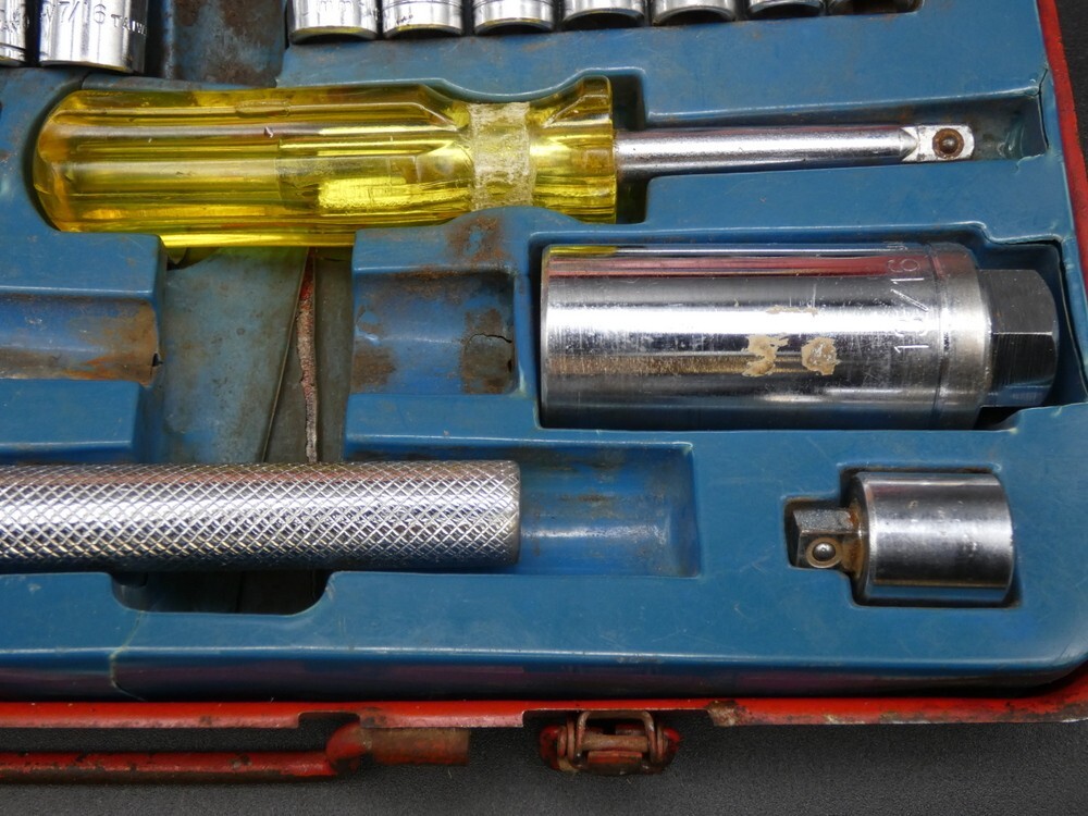 Vintage Mastercraft Coast to Coast Wrench and Socket Set Tool Box