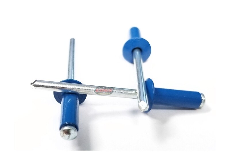 Chevron Blue 3/16" Rivet Small Head Exploding Banana Peel Aluminum Pop Rivets...