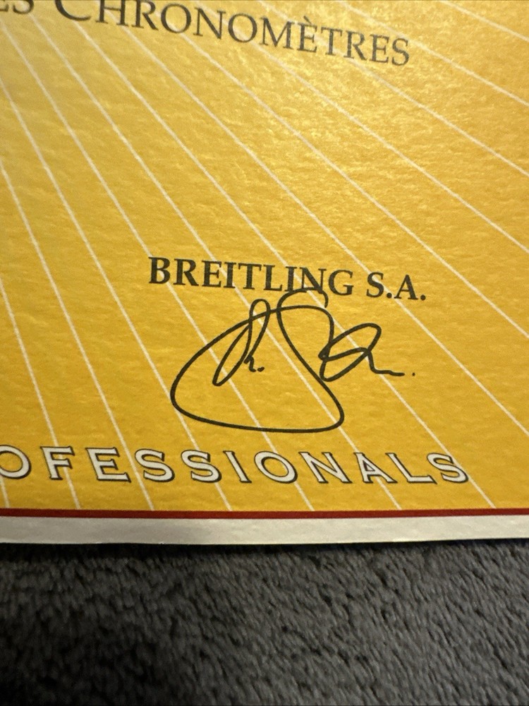 Genuine Breitling Chronometre Certificate #286405 🔥🔥🔥