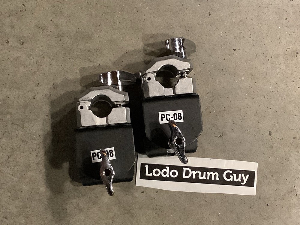 (2) Pearl PC-08 Clamp Mount Drum Rack Tom Cymbals BOTH!! #QT3