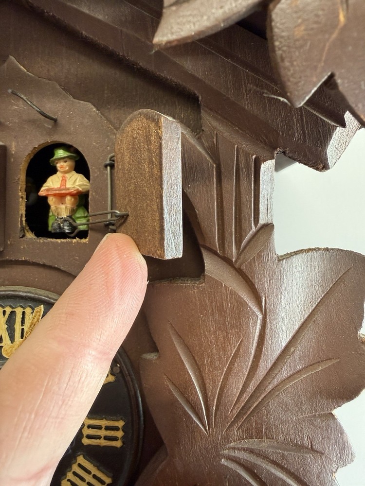 Vintage Cuckoo Clock Black Forest Schwarzwald Germany *Read*