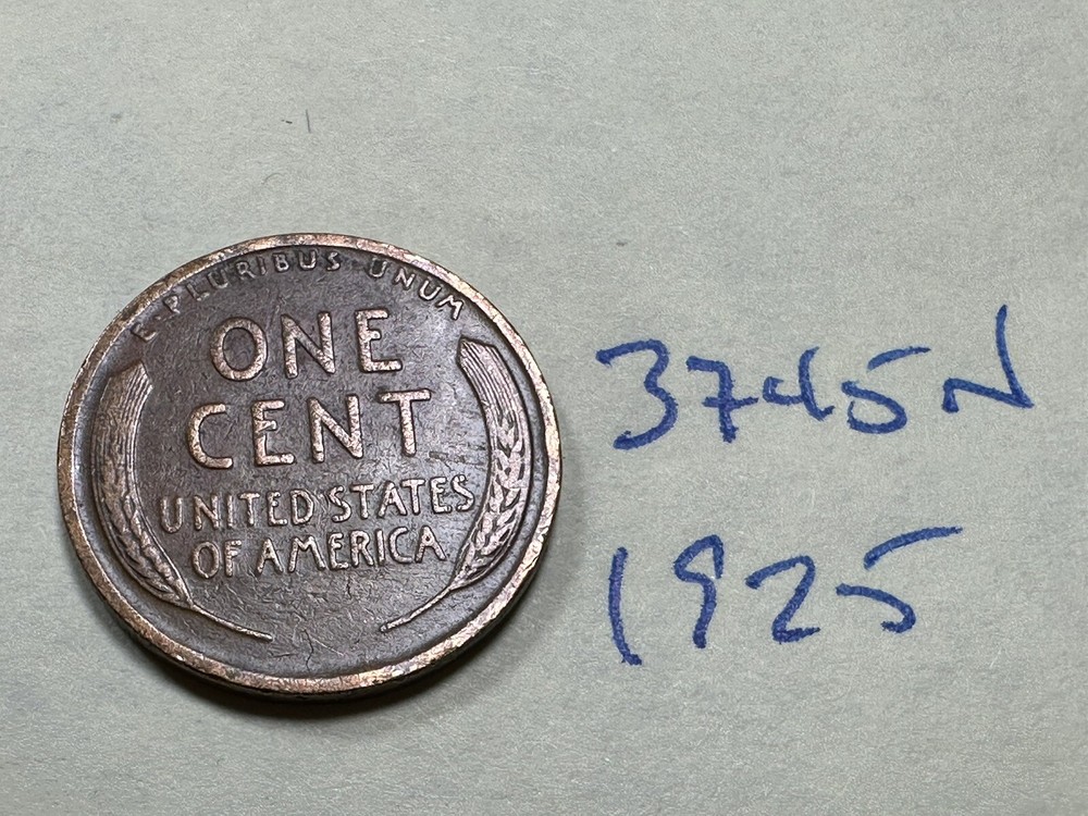 1925 1C BN Lincoln Cent WHEAT PENNY 3745N