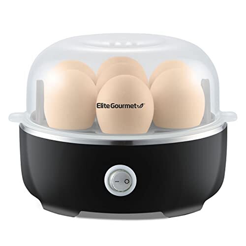 EGC115B Easy Egg Cooker Electric 7-Egg Capacity Soft Medium Hard-Boiled Egg C...