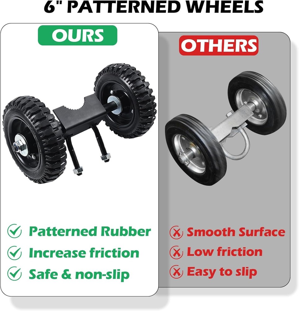 6" Wheels Rolling Gate Hardware Kit for Chain Link Gate | Sliding Gate Hardware