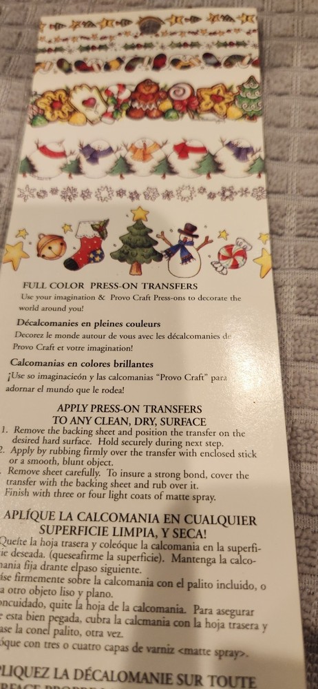 Vtg Transfers ( Rub On)