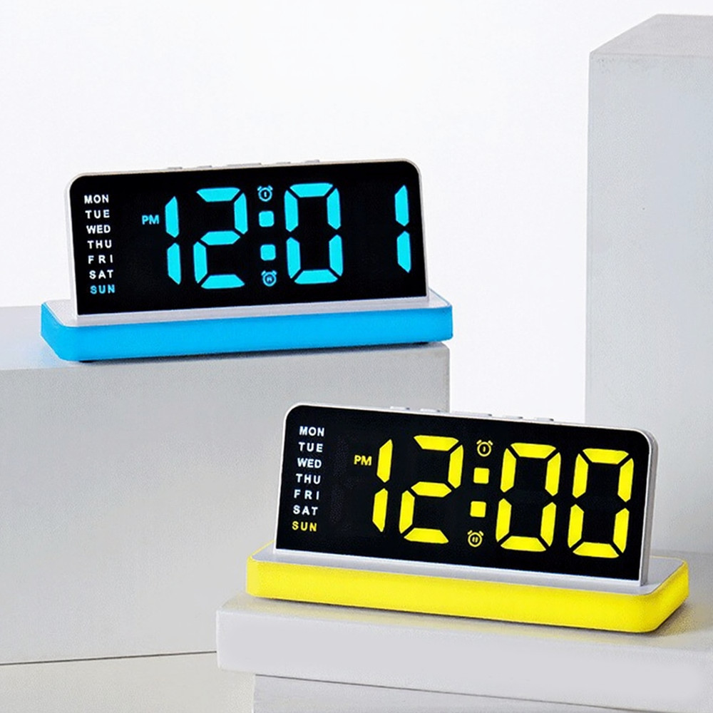 LED Clock with Alarm Function and Comfortable Night Light Illumination
