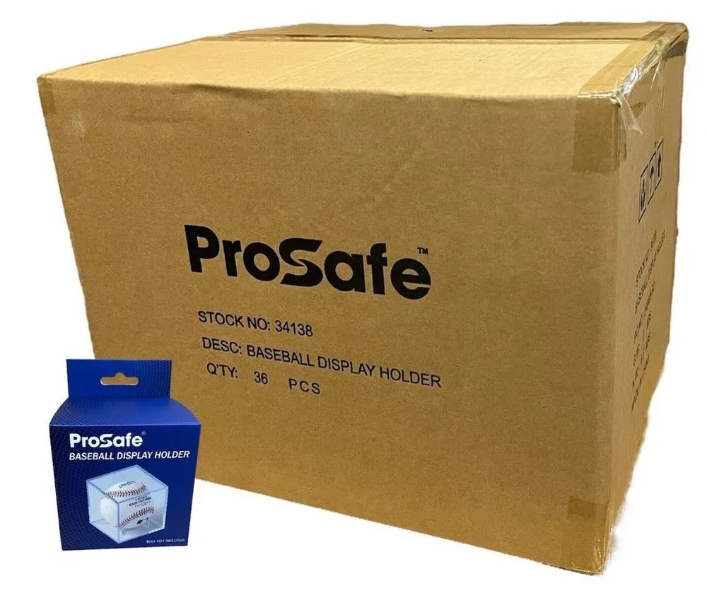 36 PRO SAFE BASEBALL DISPLAY BALL CASE CUBE CRADLE UV PROTECTION CUBES