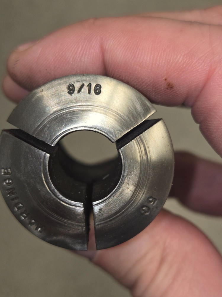 Hardinge - 5C Collet 9/16" Round w/Internal & external threads - Good condition