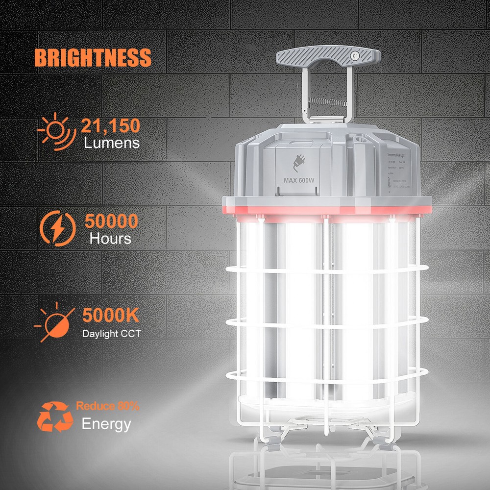 150W LED Temporary Work Lights Construction Light for Job Site High Bay Workshop