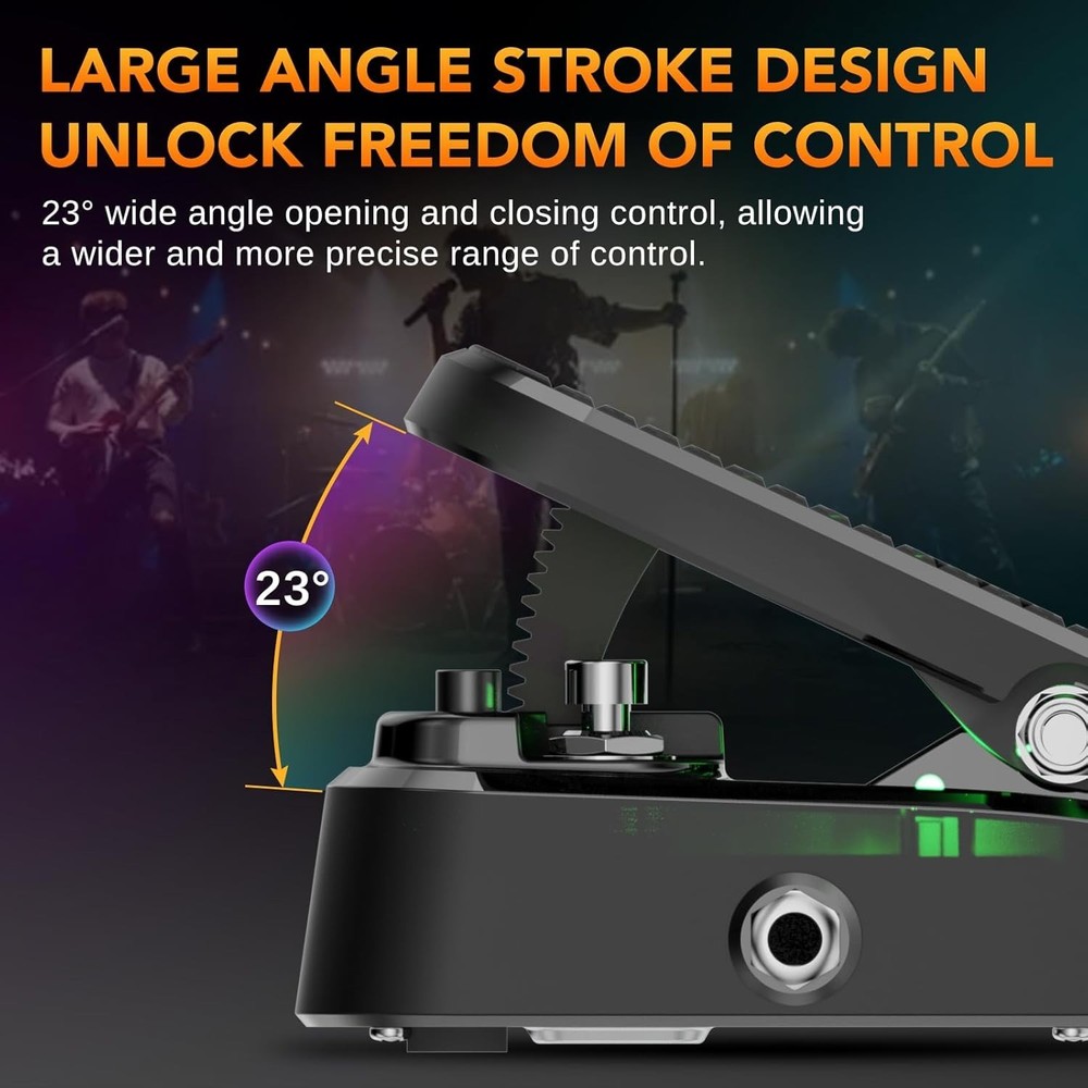 Mini Volume & Wah Combo, Pure Analog Wah Effects and Active Volume Control Pedal