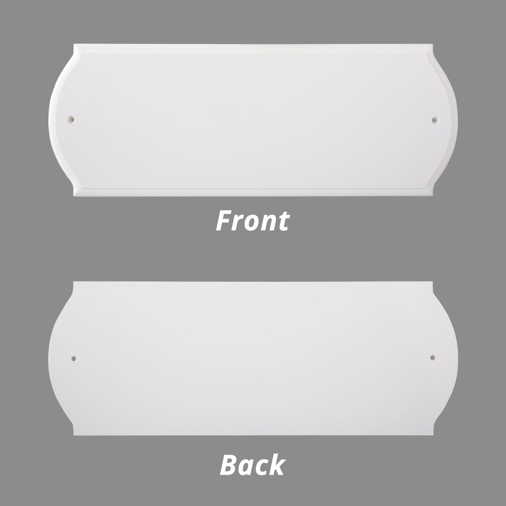 HASWARE Paintable Address Plaque White Block, Modern Design, for DIY, Outside...