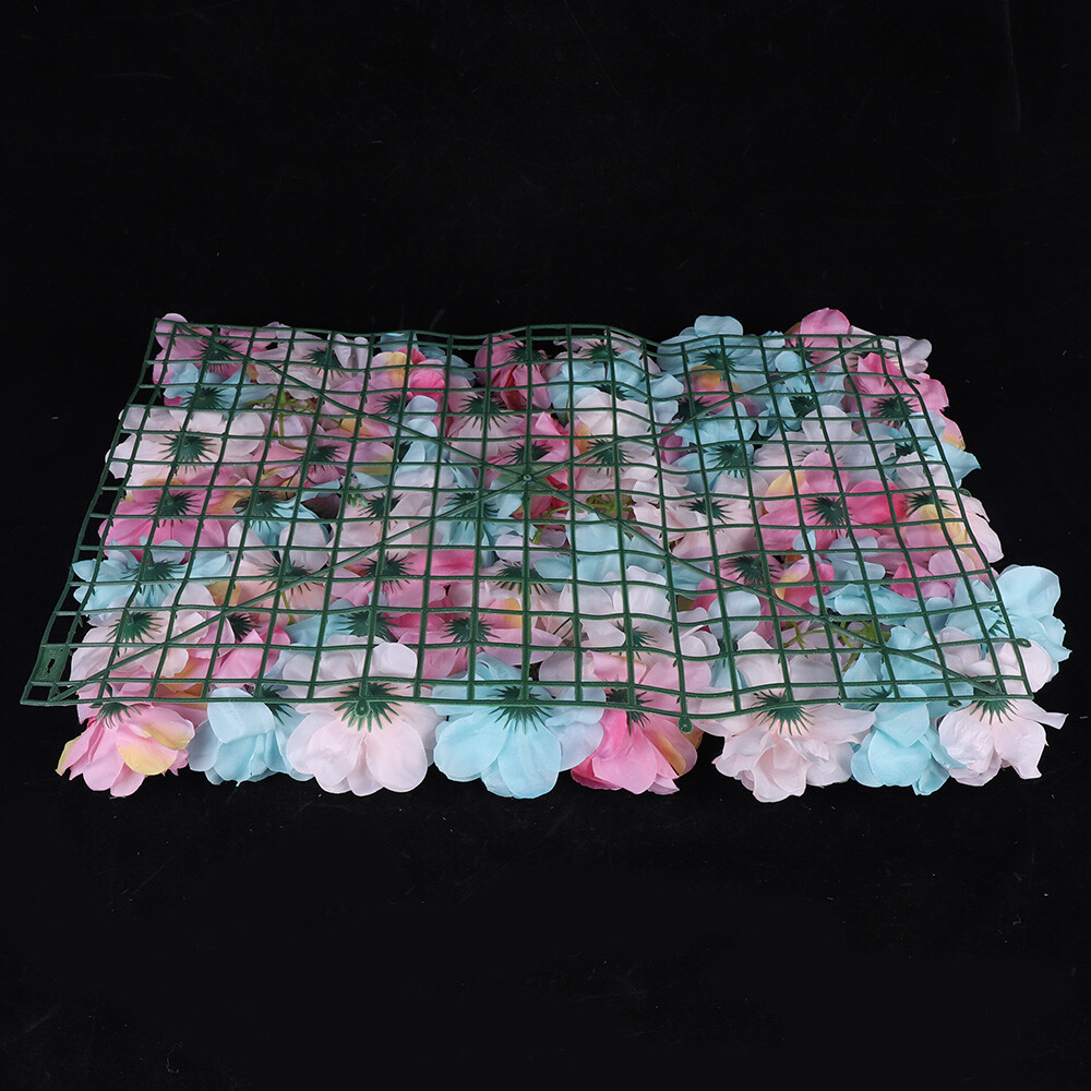 Artificial Silk Flower Wall Panel For Filming Wedding Party Backdrop Decor 12PCS