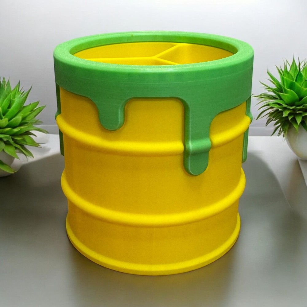 Radioactive Waste Drum Pen & Pencil Holder with 3 Slots