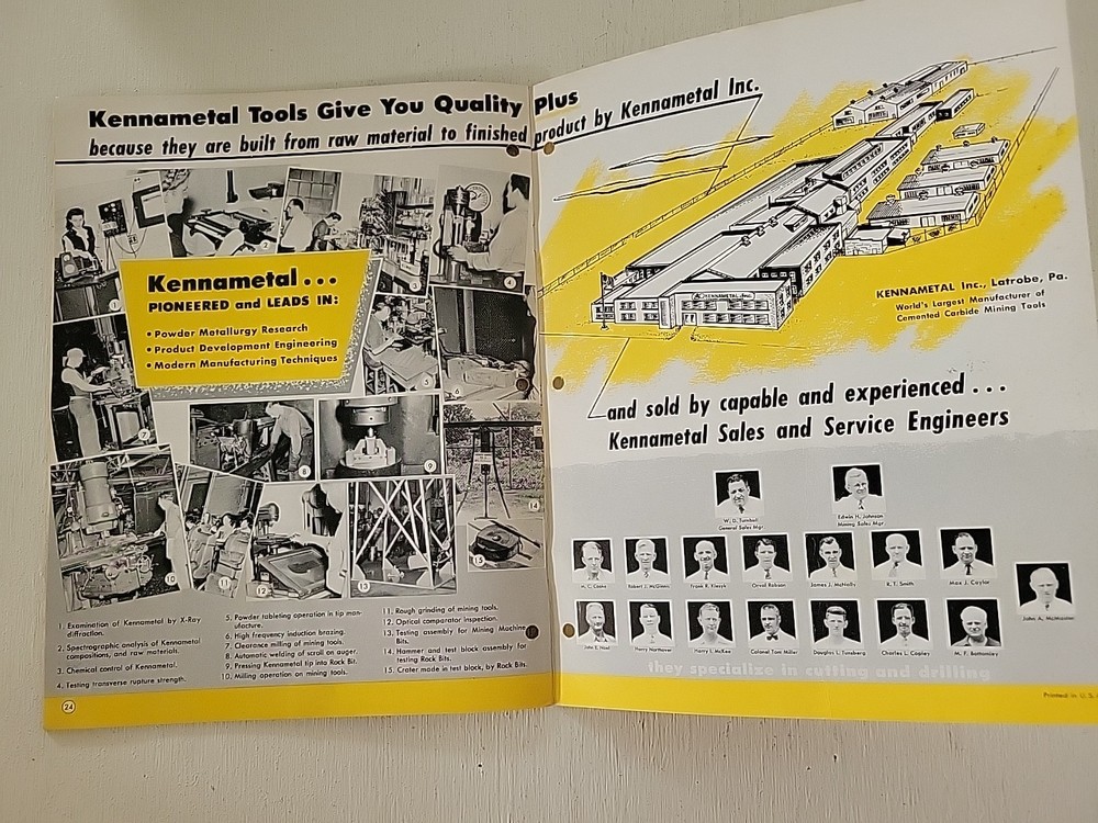 Vintage 1948 Kennametal Tool Manual M-5 Mining Tools