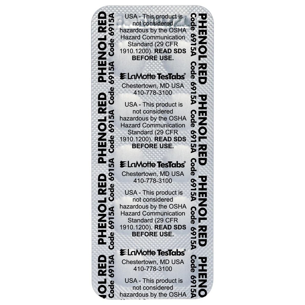 6915A Visual Grade Phenol Red pH Tabs, 1000 ct.