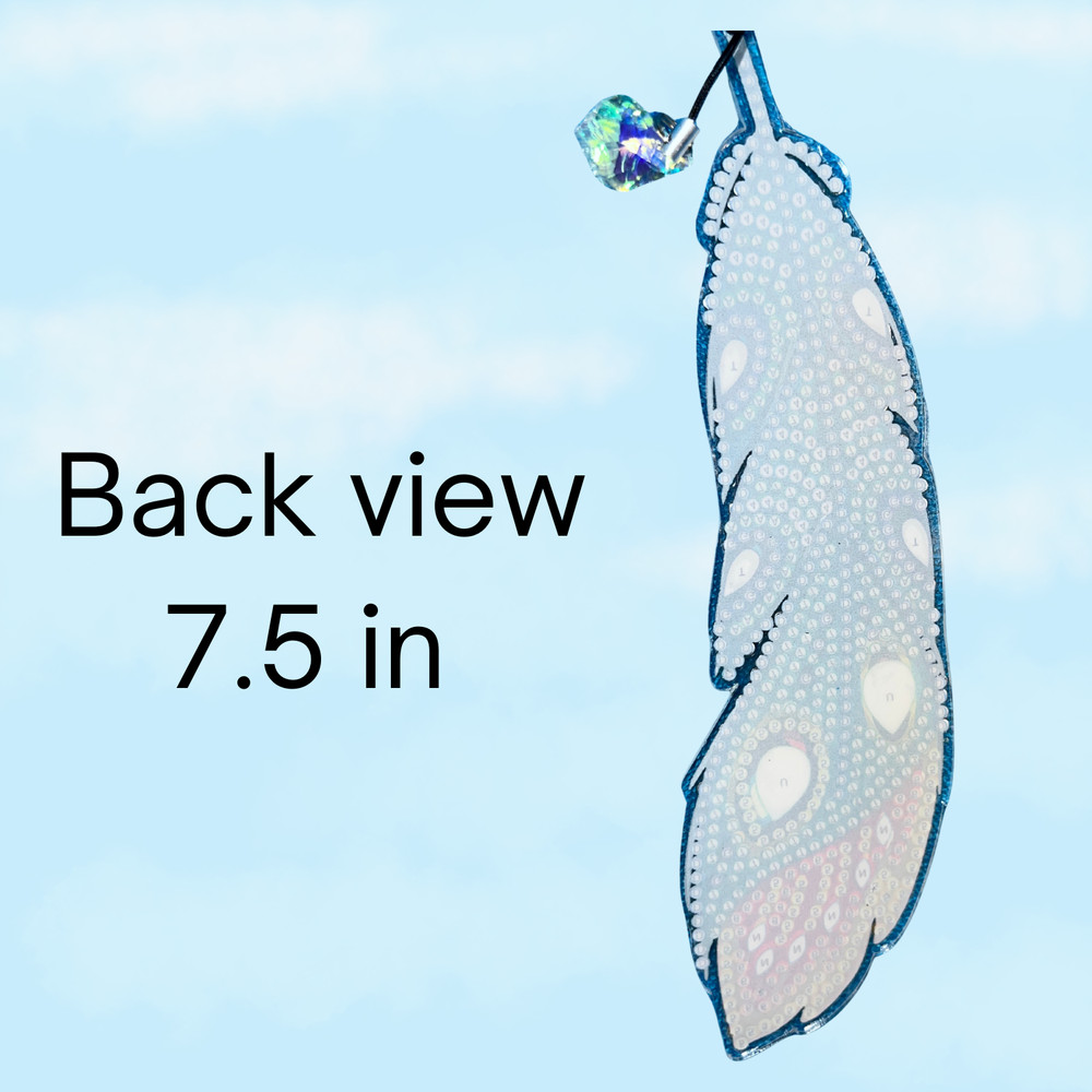 Painted Diamond Art Feather Bookmark