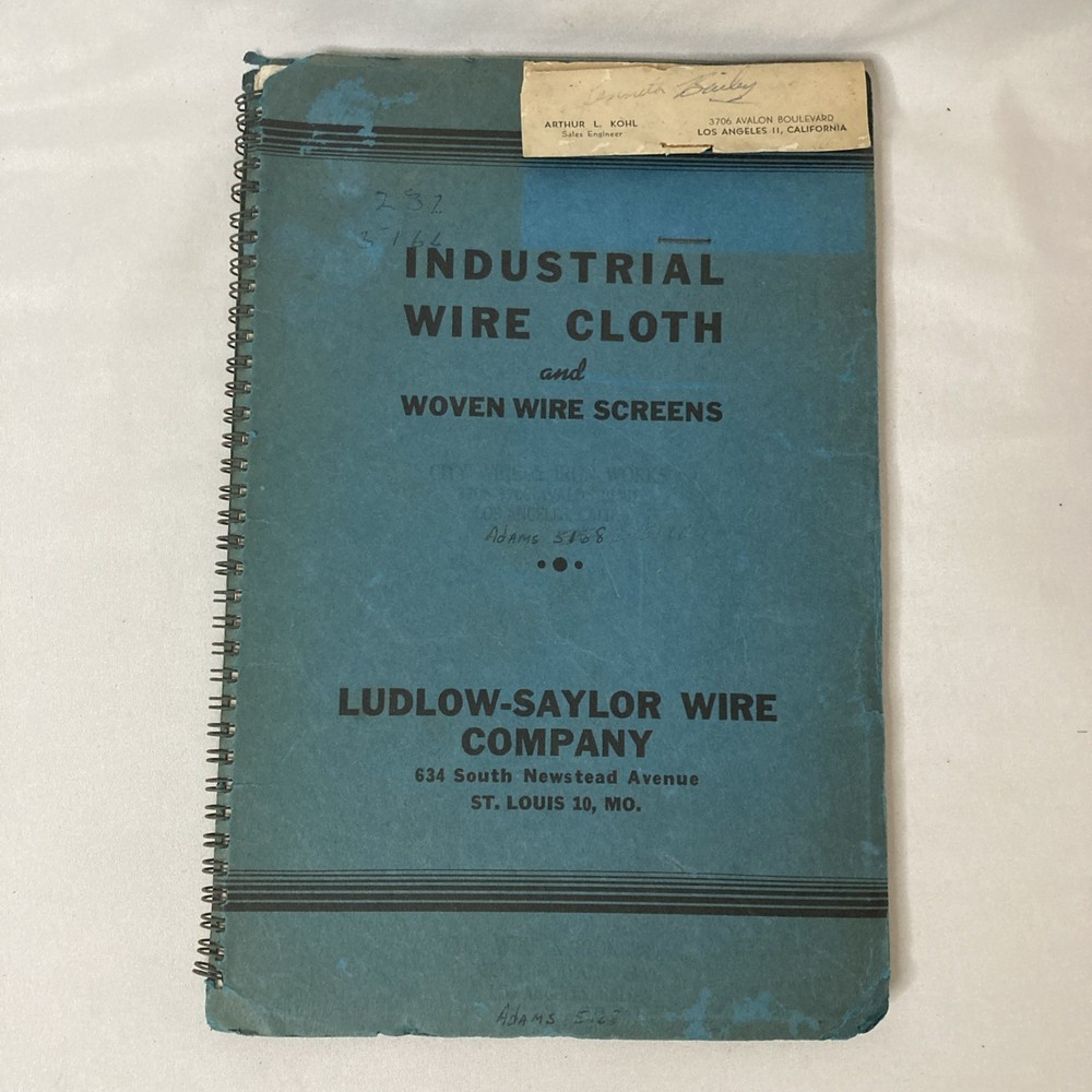 Ludlow-Saylor Wire Catalog Industrial Wire Cloth
