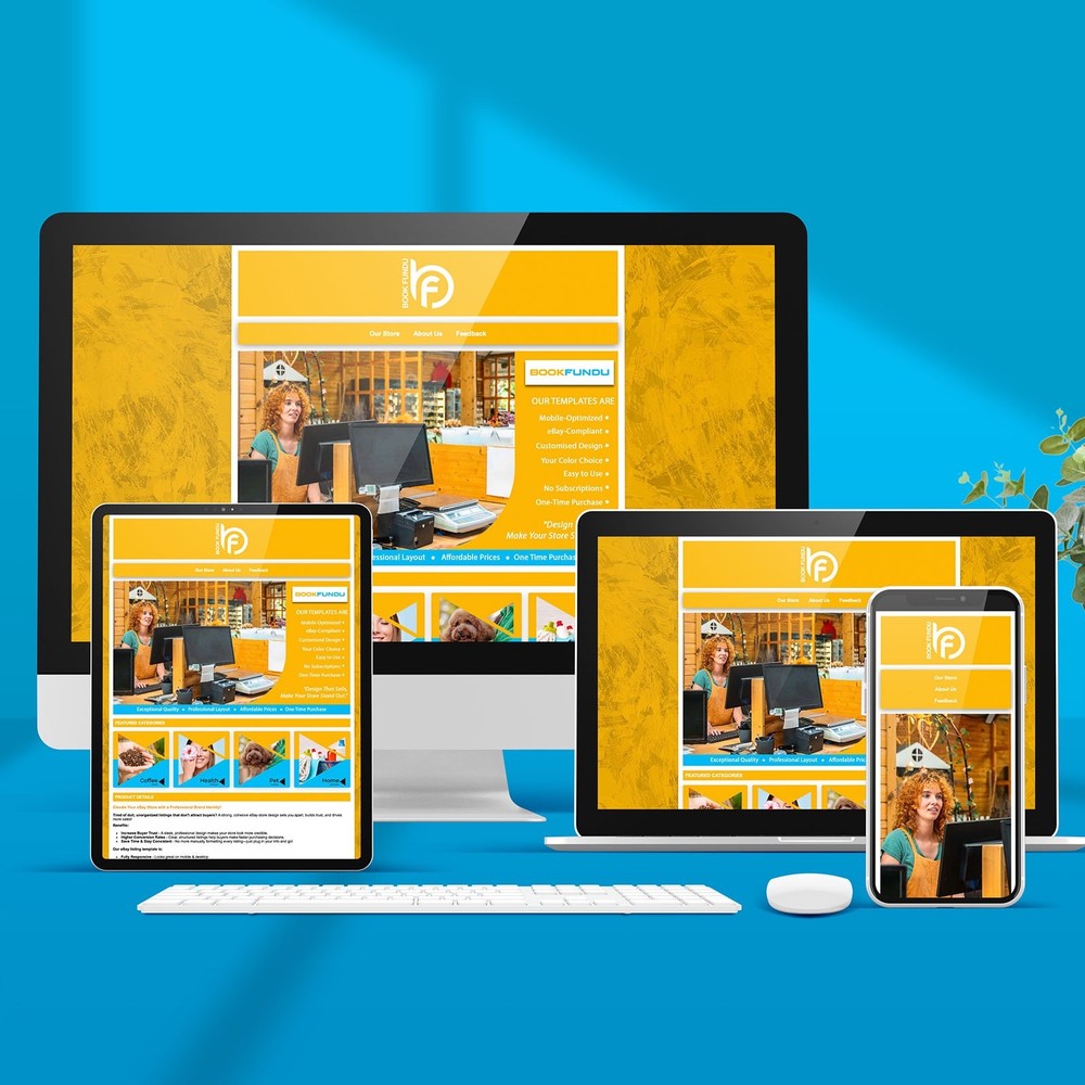 Everyday Essentials eBay Store Template | Clean Design | Mobile Optimised | HTML