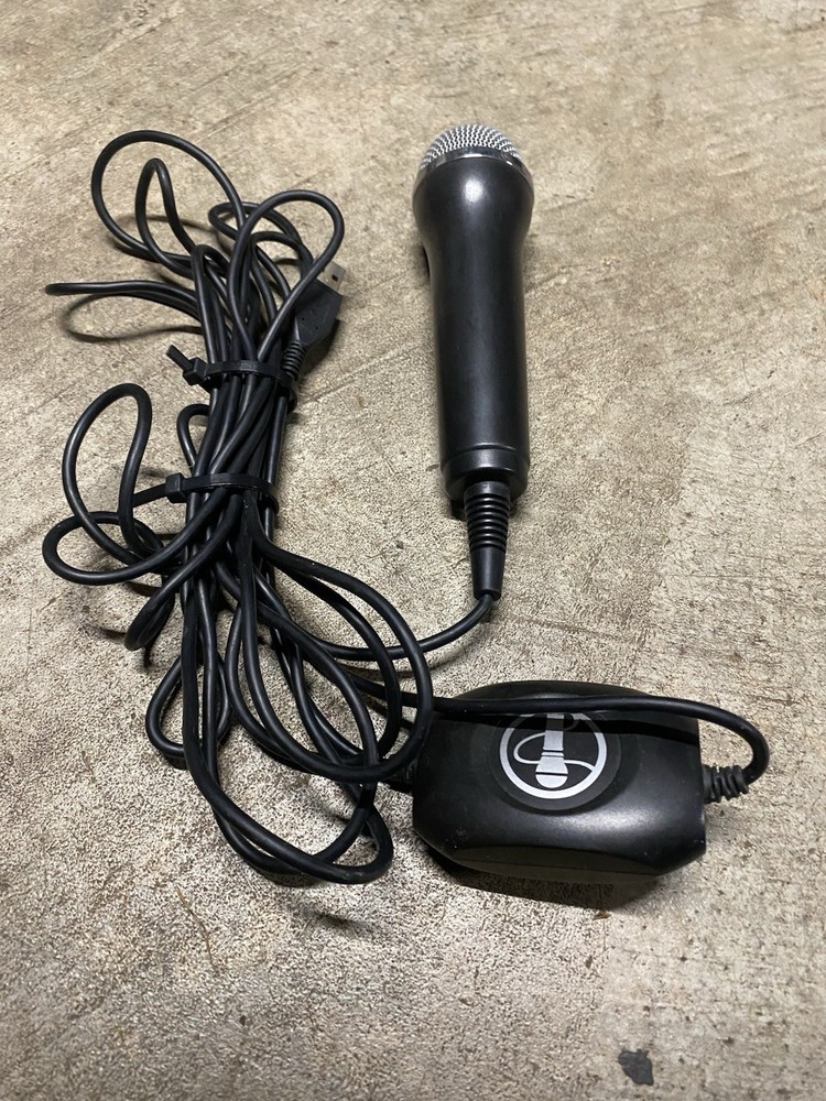 Logitech Rock Band USB Karaoke Microphone Handheld Stand-Held Black Silver USB