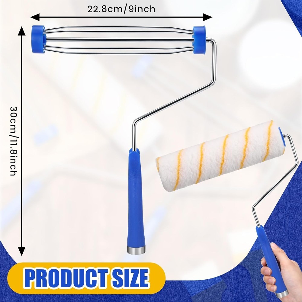 18 Pack 9 Inch Paint Roller Frame 5 Wire Galvanized Roller Handle Brush House...