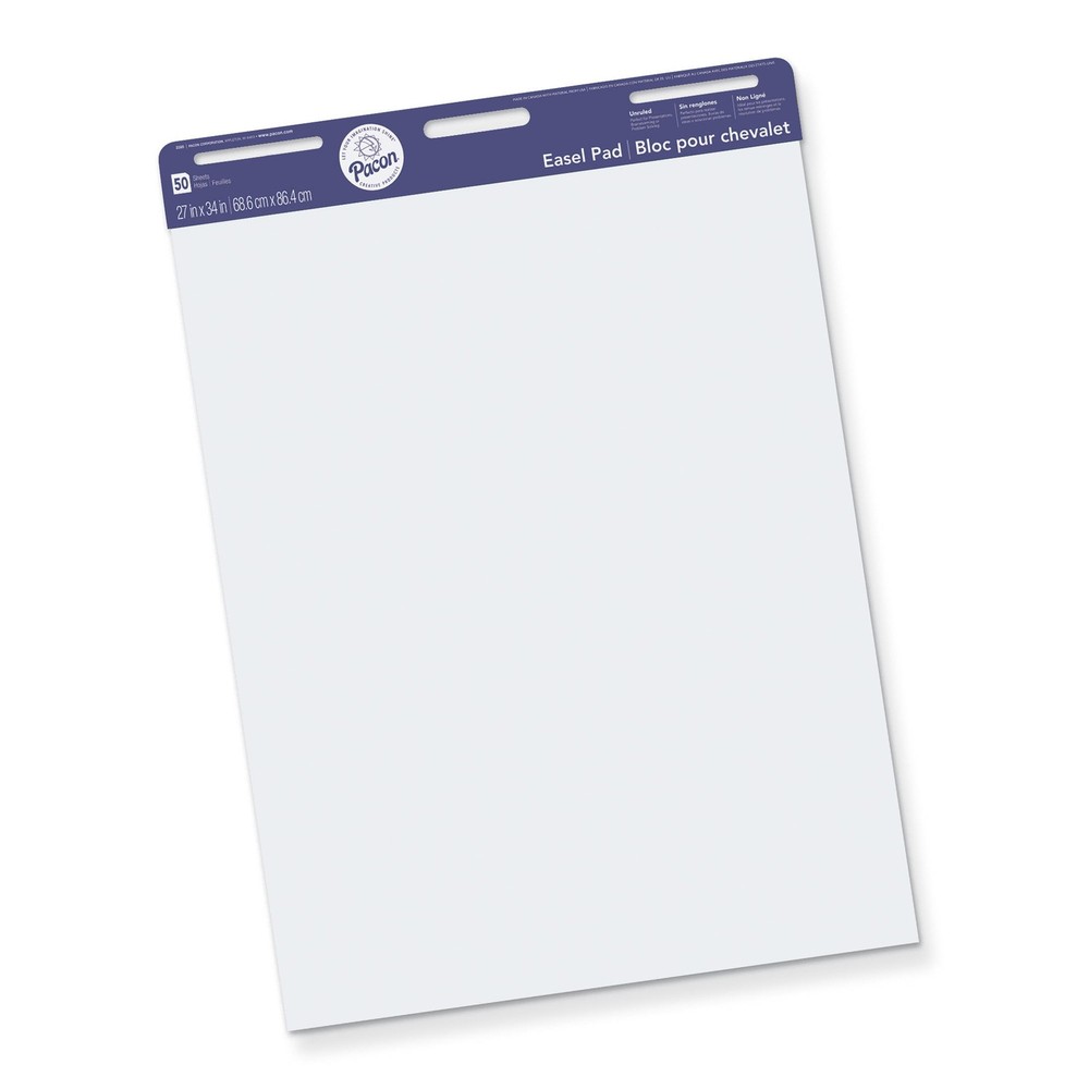 Easel Pad, Unruled, 27" x 34", White