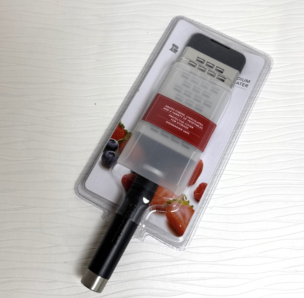 KitchenAid Medium Grater – Black Handle w/ Protective Cover – New