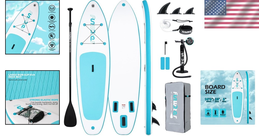 Portable Inflatable Paddleboard Set with Accessories