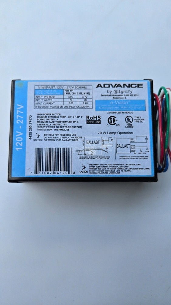 Advance Transformer IMH70DLFM Ballast