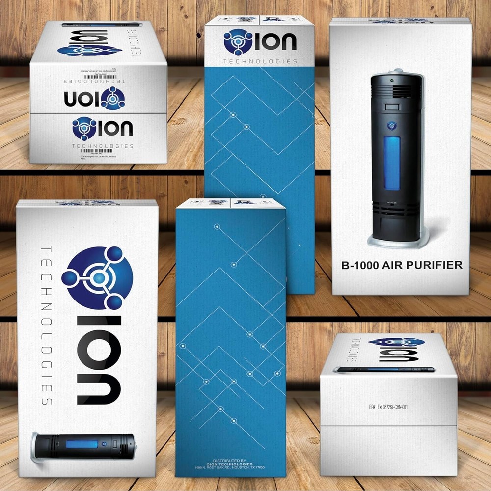 B-1000 Permanent Filter Ionic Air Purifier Pro Ionizer with UV-C, New (Black)