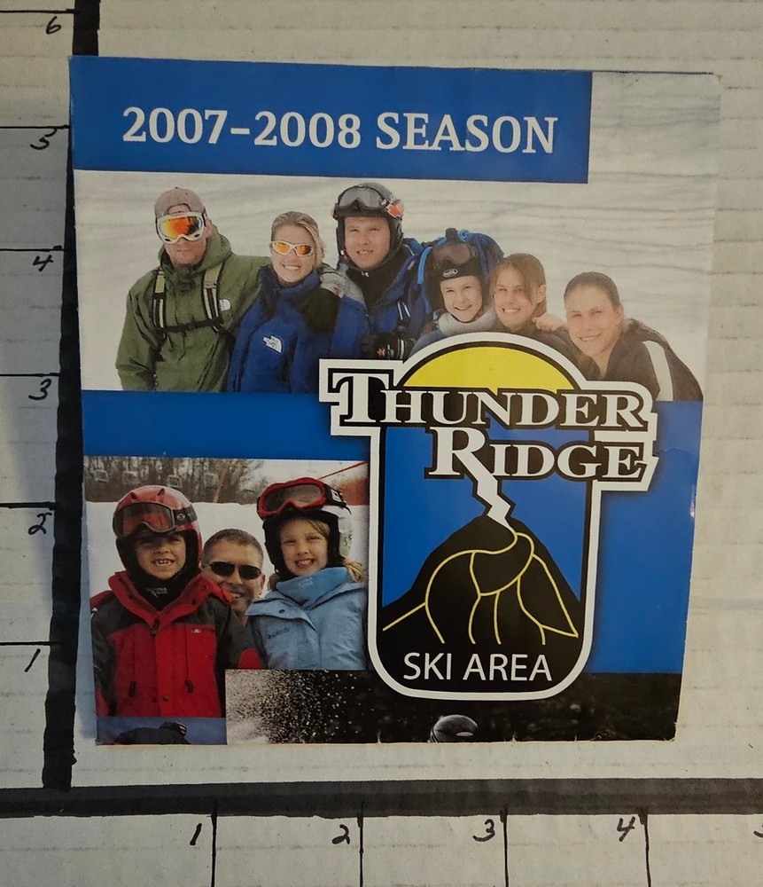 2007/08 THUNDER RIDGE SKI AREA TRAIL MAP. NY  EX-MINT
