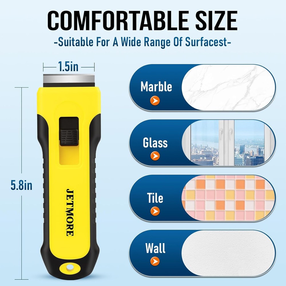 Razor Blade Scraper Tool With 15pcs Extra Blades, Paint Scraper for Cleaning, Gl