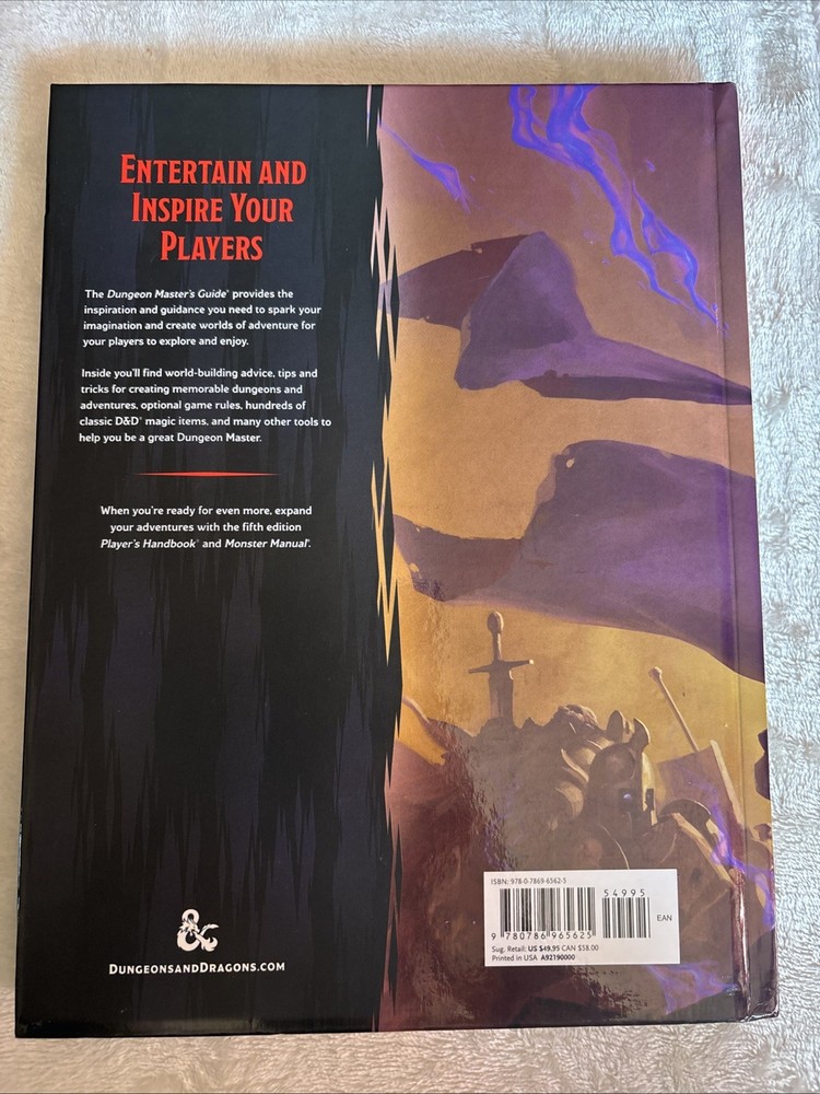 Dungeon Masters Guide 5th Edition 9th Printing With Corrections D&D