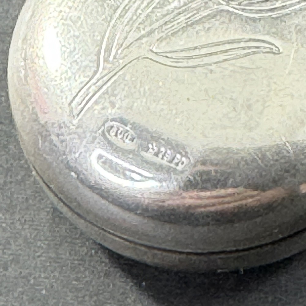 sterling silver 800 pill box vintage