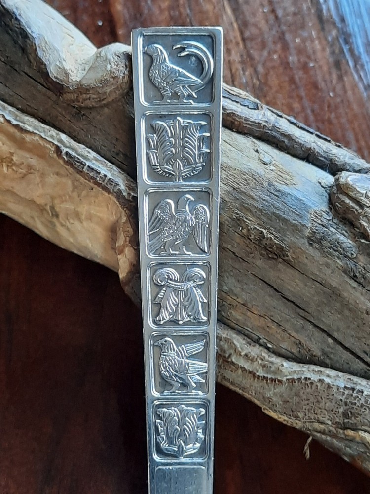 830S Silver David Andersen Bird Tile Baby Spoon, No mono