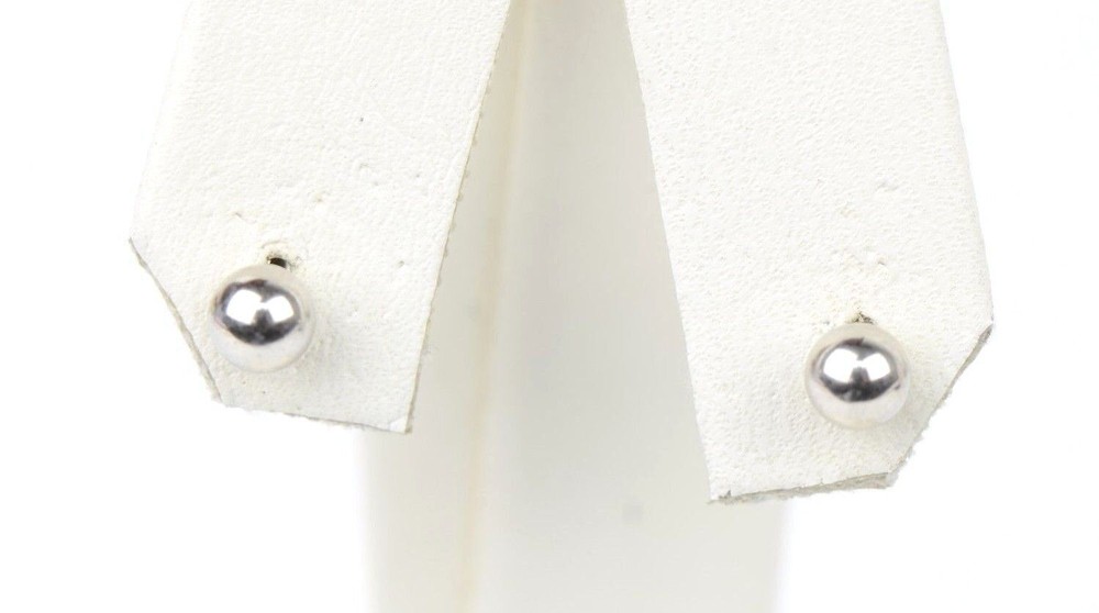 925-Sterling-Silver-Round Ball Stud Earrings High Polished