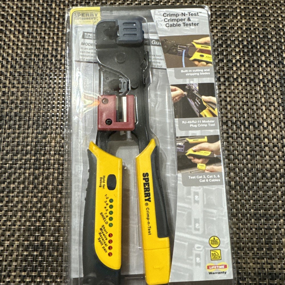 Sperry Instruments GMC-3000 Modular Crimper & Cable Tester , Yellow