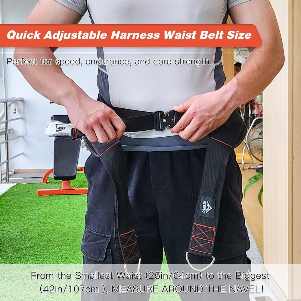 Sled Pulling Belt, Adjustable Closure Sled Training Waist Belt,Weight Sled