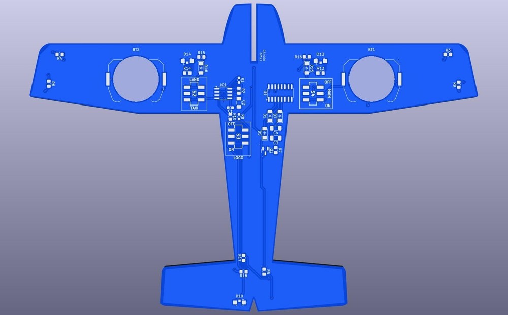 2 Piece Circuit Board Soldering Practice Kit - Airplane