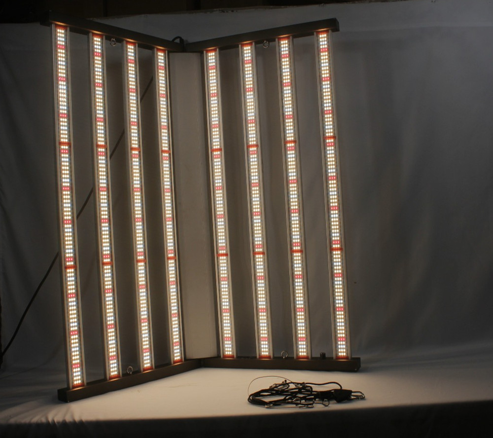 650w Full Spectrum LED Grow Light 8 bars Dimmable Hydroponics