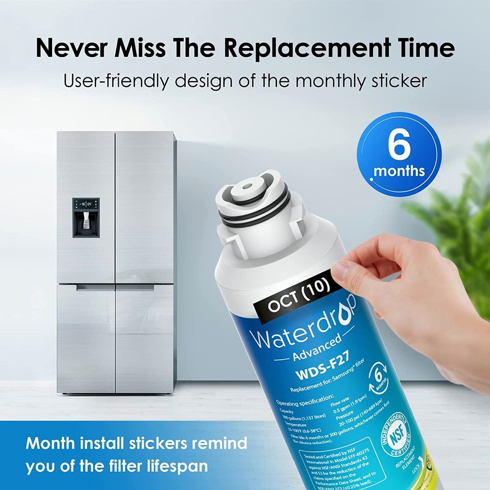 Waterdrop DA29-00020B Refrigerator Water Filter, Replacement for Samsung HAF-CIN